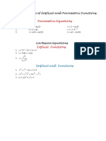Implicit + Parametric Functions (Solutions)