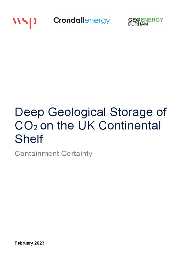 Ukcs Co2 Containment Certainty Report | PDF | Carbon Capture And ...
