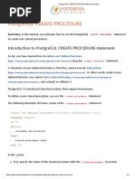 PostgreSQL CREATE PROCEDURE by Examples