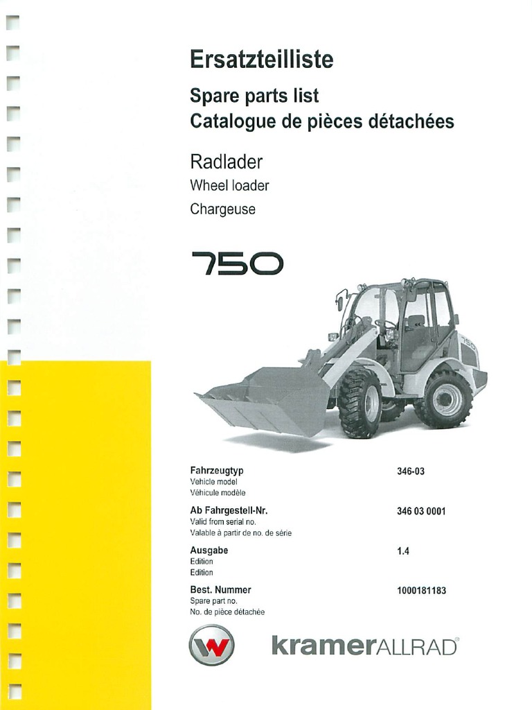 Kramer 750 Technische Daten