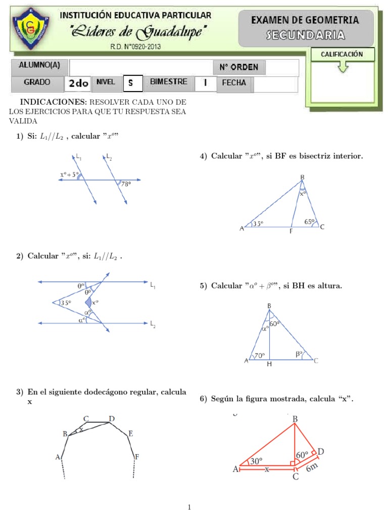 Ejercicios de Geometría y Álgebra | PDF