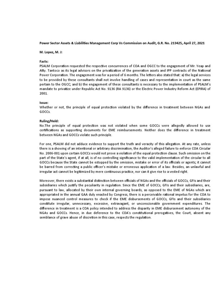 Power Sector Assets & Liabilities Management Corporation vs Commission