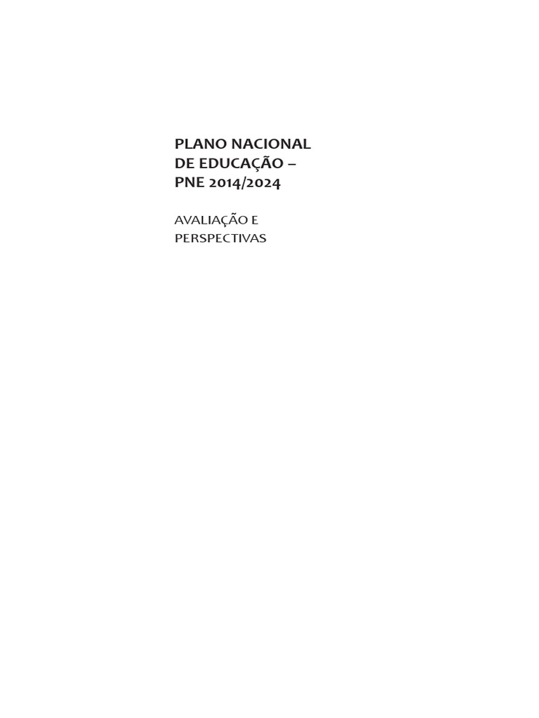Plano Nacional - Pne | PDF | Educação à distância | Constituição