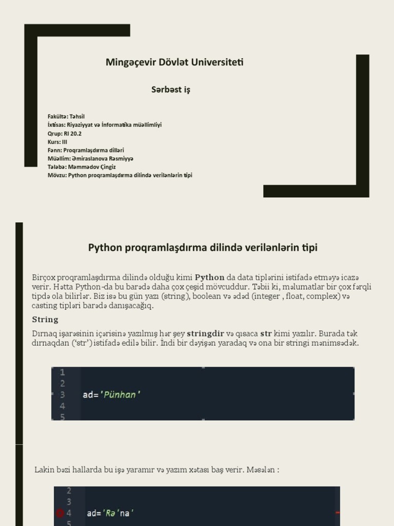 Presentation - Python | PDF