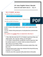 Real Numbers REVISION Worksheet