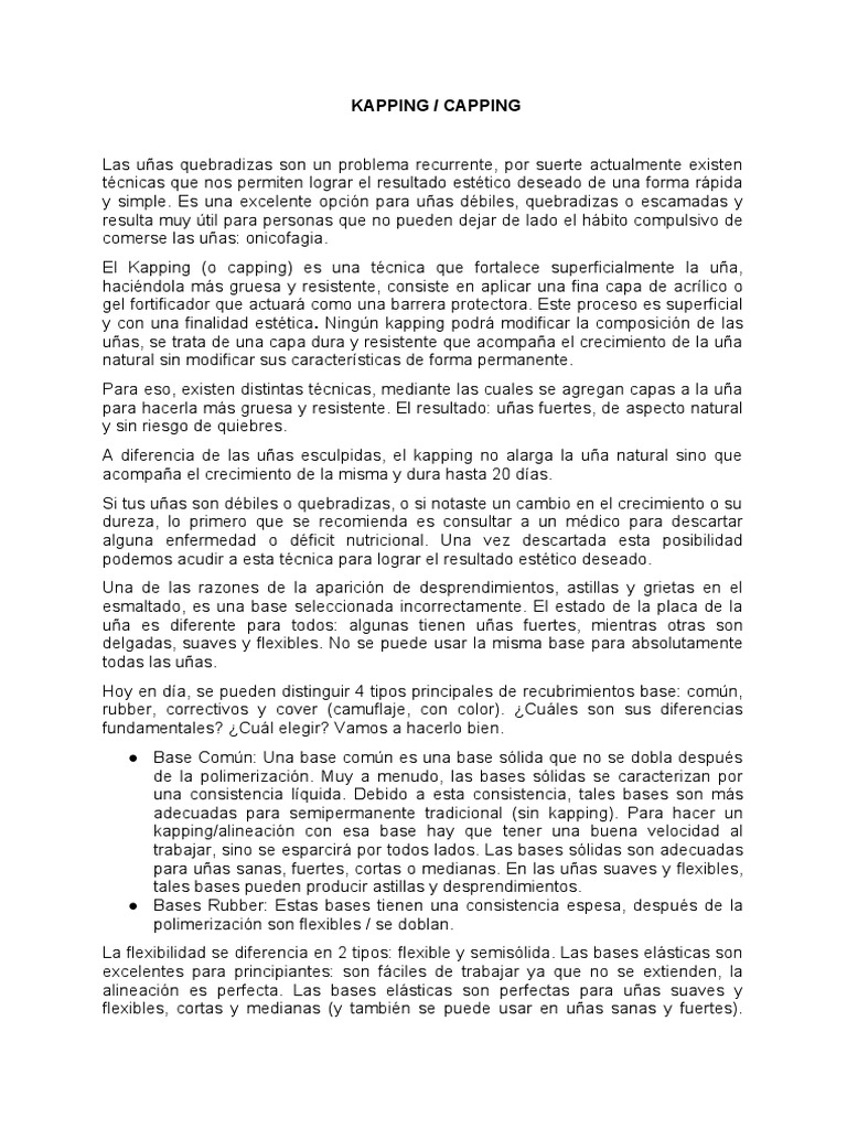 Guía Completa sobre Kapping de Uñas | PDF | Clavo (anatomía)
