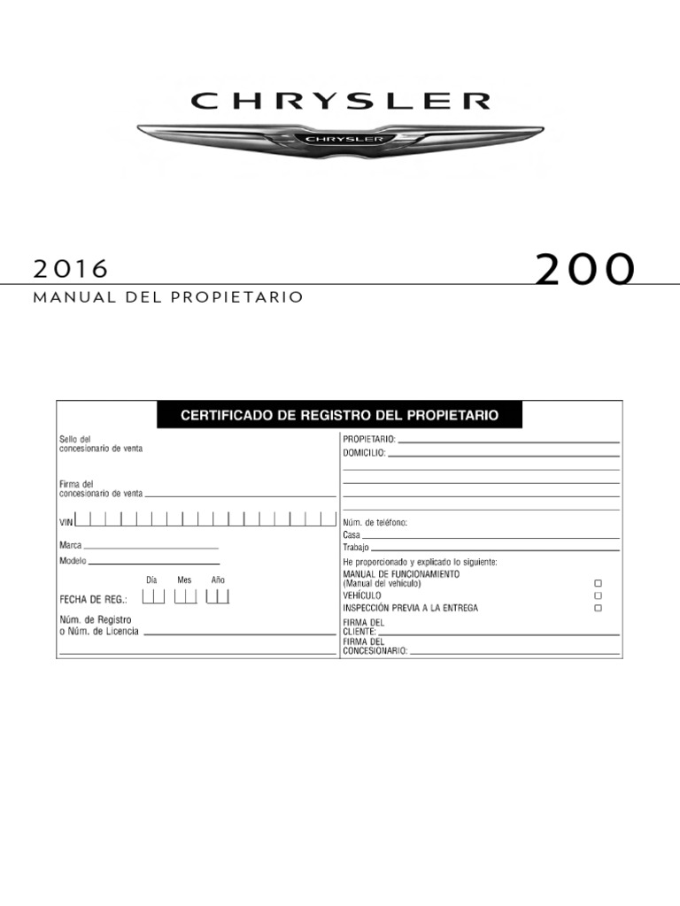 2012 CHRYSLER 200 LIMITED OWNERS MANUAL PDF visual data 3