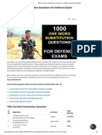 1000 One Word Substitution Questions For Defence Exams (SOLVED)