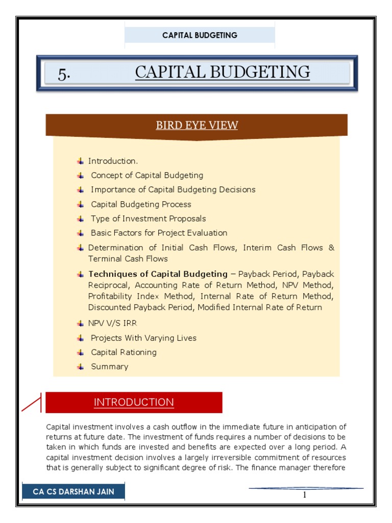A4 Class Notes | PDF | Net Present Value | Capital Budgeting