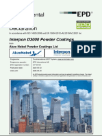 Environmental Product Declaration: Interpon D3000 Powder Coatings