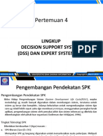 Pertemuan 4: Lingkup Decision Support System (DSS) Dan Expert System (Es)