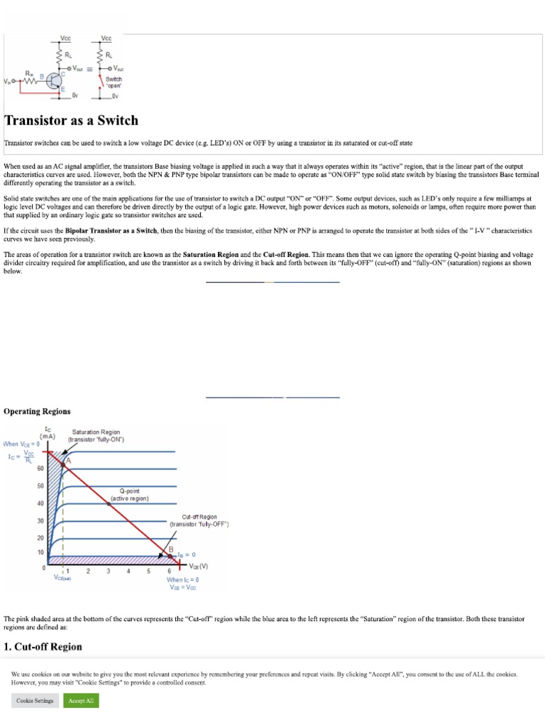 Transistor As Switch PDF