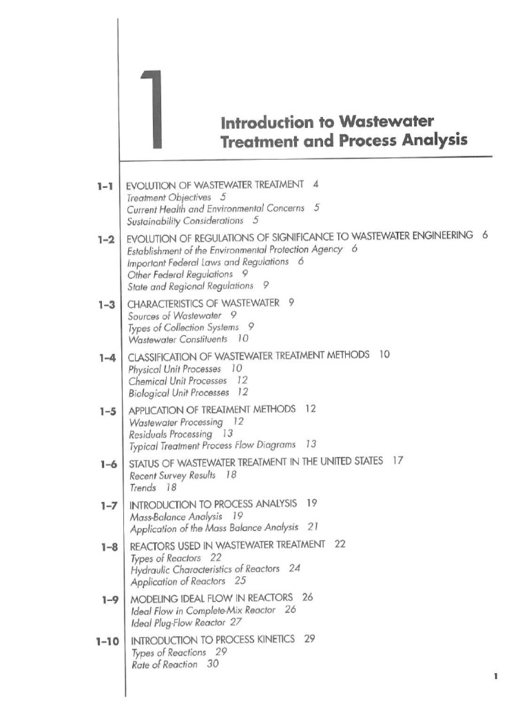 1-Introduction To Wastwater Treatment and Process Analysis | PDF ...