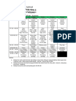 Jadwal Aktivitas Pembelajaran