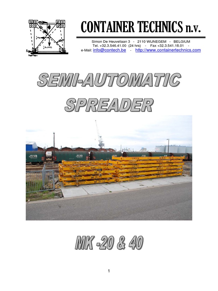 Semi Auto Spreaders | PDF | Crane (Machine) | Manufactured Goods