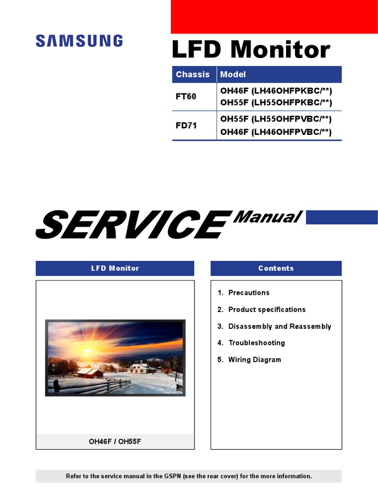 Samsung Displays Service Manual Pdf Electrostatic Discharge