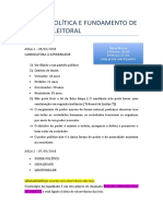 CIÊNCIA POLÍTICA E FUNDAMENTO DE DIREITO ELEITORAL - Aula 2