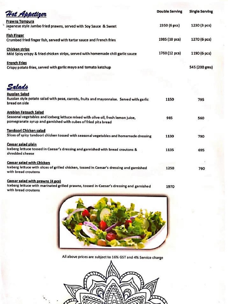 Mariano Menu 1 | PDF