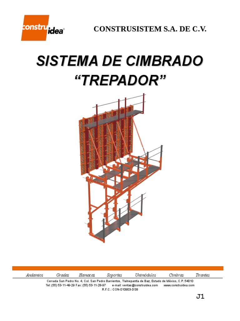 Sistema de cimbrado trepador actualizado v101 pdf bienes manufacturados