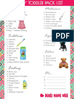 (FREEBIES) Checklist Perlengkapan Bayi Saat Traveling