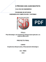 Proyecto - Arquitectura Empresarial y Planeamiento Estratégico