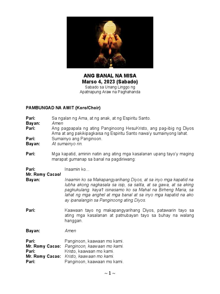 Mass Guide | PDF