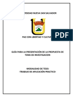 Guia para Presentacion de Tema de Tesis - Unssa