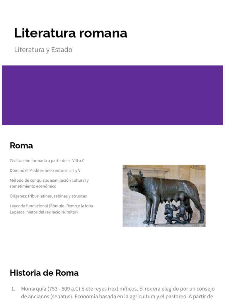 Literatura Romana | PDF | Roma antigua | Republica Romana
