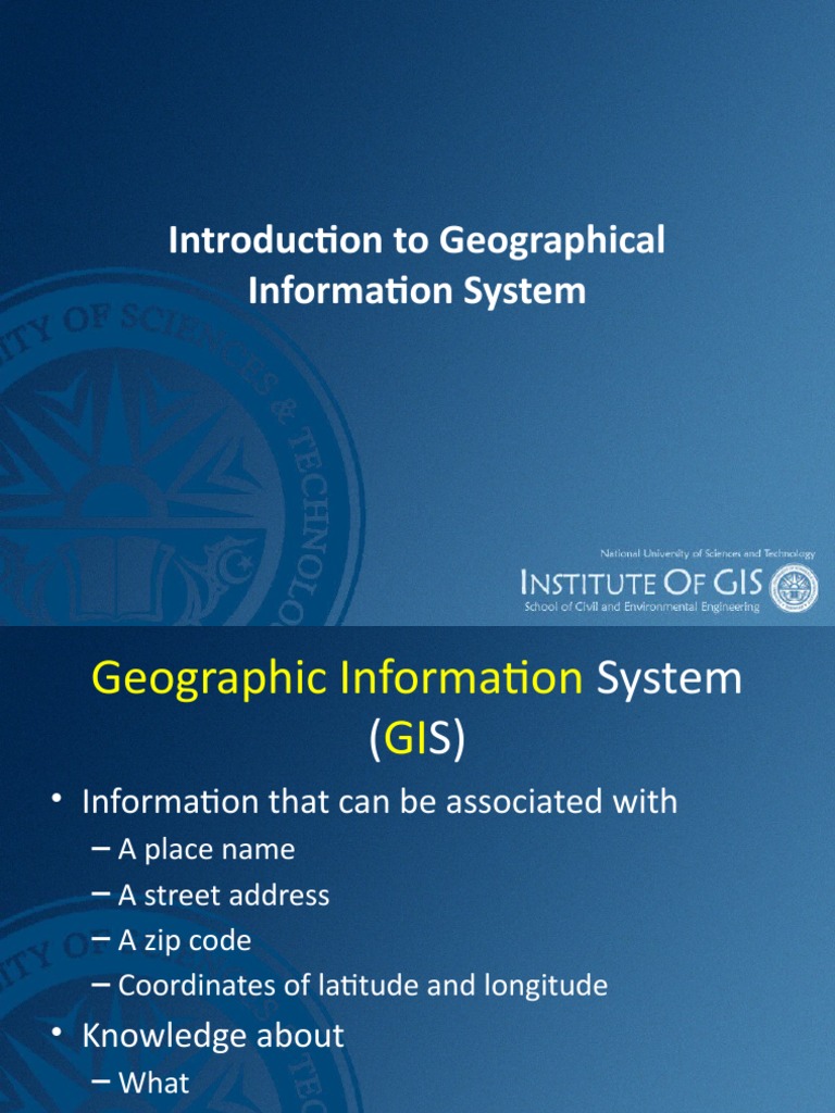 Lec01 - Introduction To GIS | PDF | Geographic Information System | Map