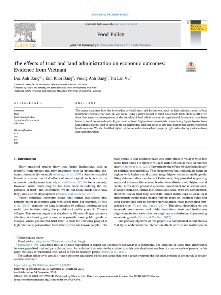 1 s2.0 S0306919219306359 Main PDF Endogeneity (Econometrics) Fixed Effects Model