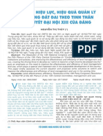 Nâng Cao Hiệu Lực, Hiệu Quả Quản Lý Và Sử Dụng Đất Đai Theo Tinh Thần Nghị Quyết Đại Hội XIII Của Đảng