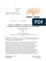 "Saberes em Diálogo", Um Programa de Formação Continuada em Rede - Universidade e Educação Básica