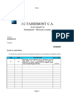J.C Fabrimont C.A.: R.I.F J-29616957-8 Mantenimiento - Fabricación y Montaje