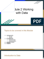 Module 2 - Working With Data