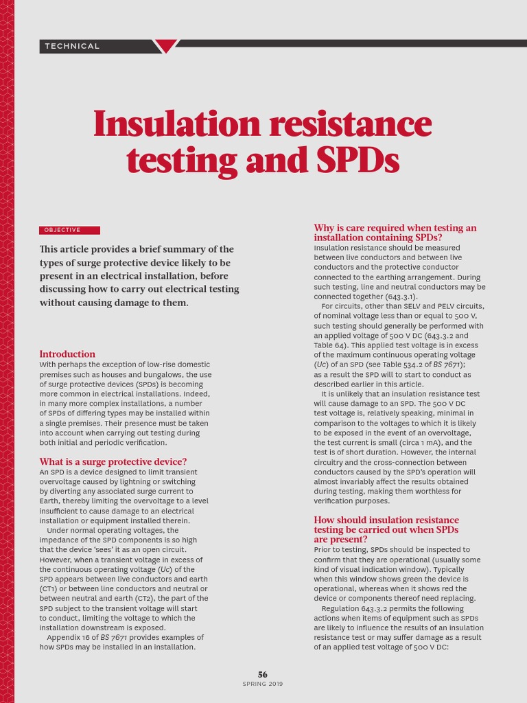 Insulation Testing with Surge Protectors | PDF