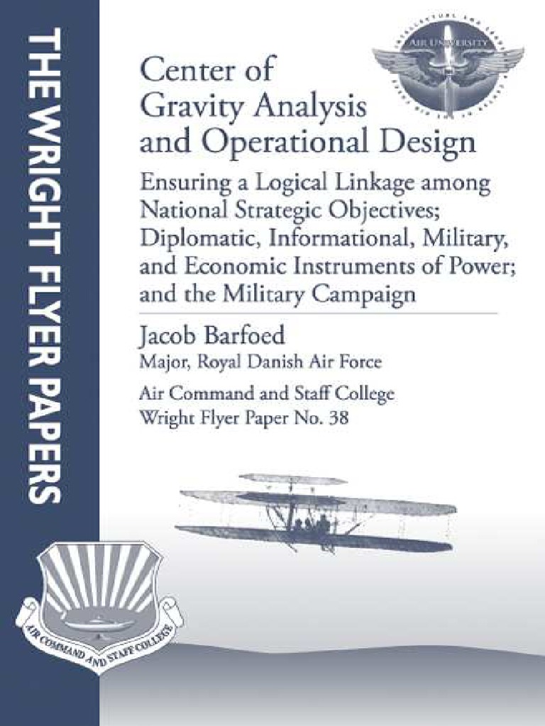 Center of Gravity Analysis and Operation PDF Military International Security