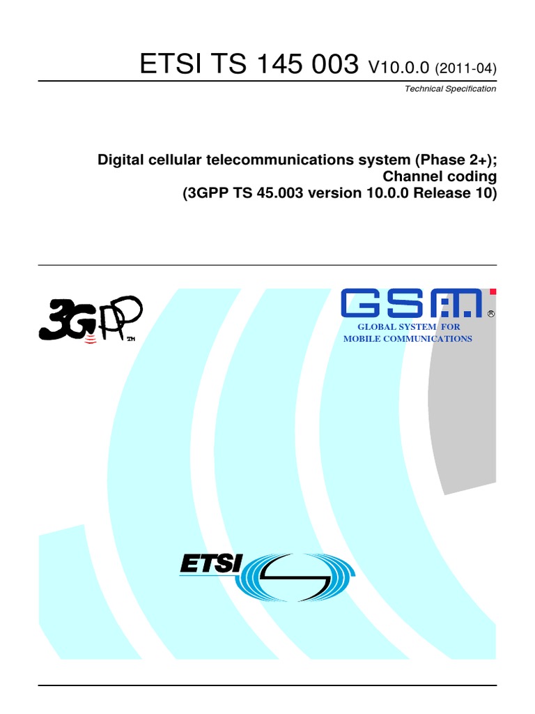 3gpp ts 45 003 channel coding ts 145003v100000p 1 pdf 3 gpp gsm