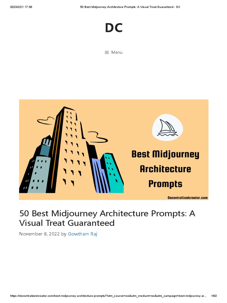 Best Midjourney Architecture Prompts | PDF | 3 D Computer Graphics