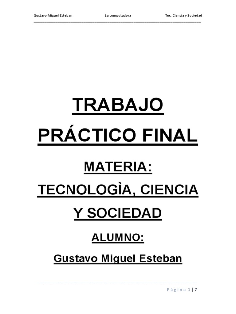 Trabajo Practico Final | PDF | Residuos | Hardware de la computadora