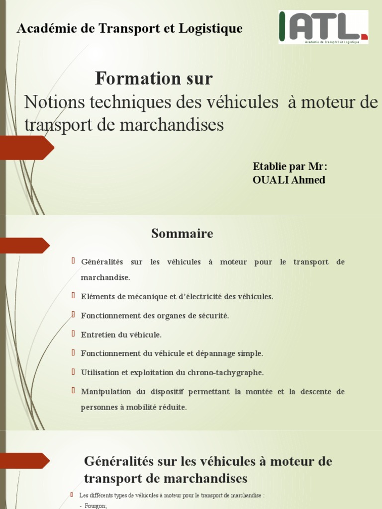 Formation TM | PDF | Biens manufacturés | Véhicule motorisé