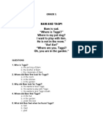 District Reading Assessmeny English