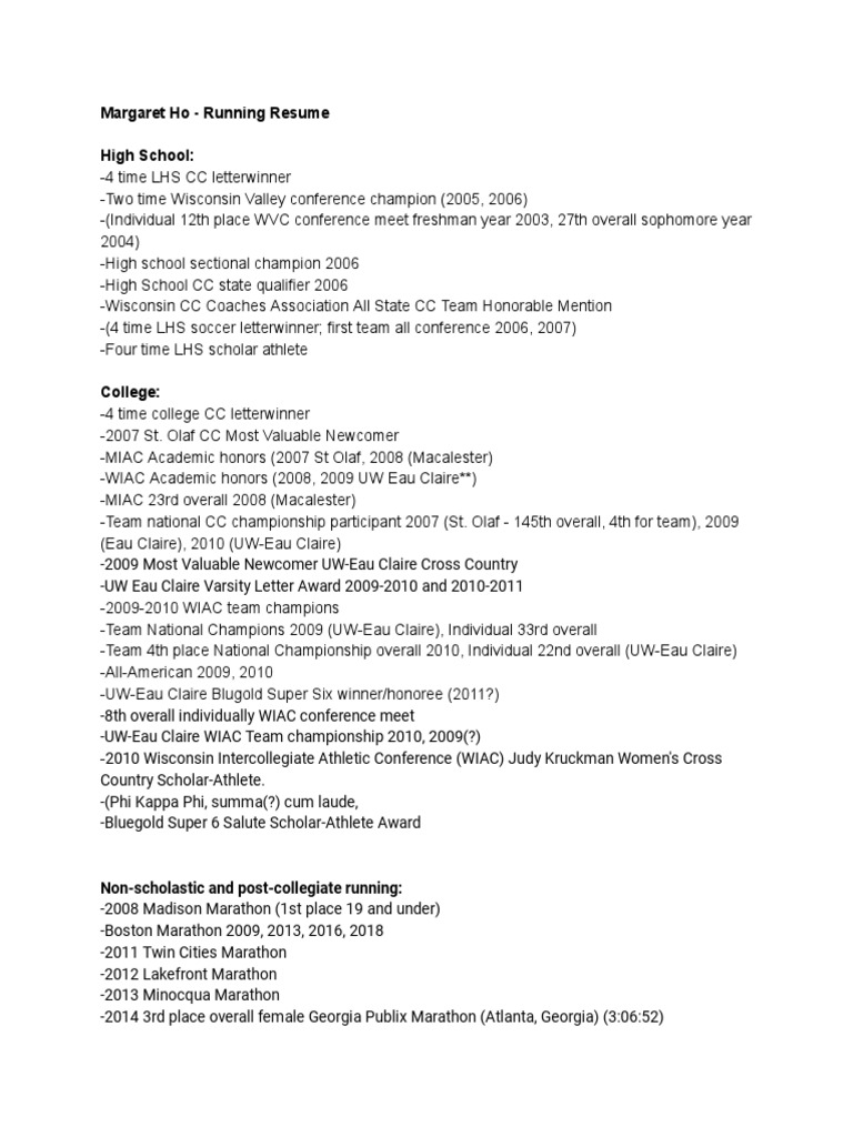 Running Resume PDF Sports - 1707833577