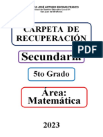 2023 Carpeta de Recuperacionmatematica-Quinto Secundaria