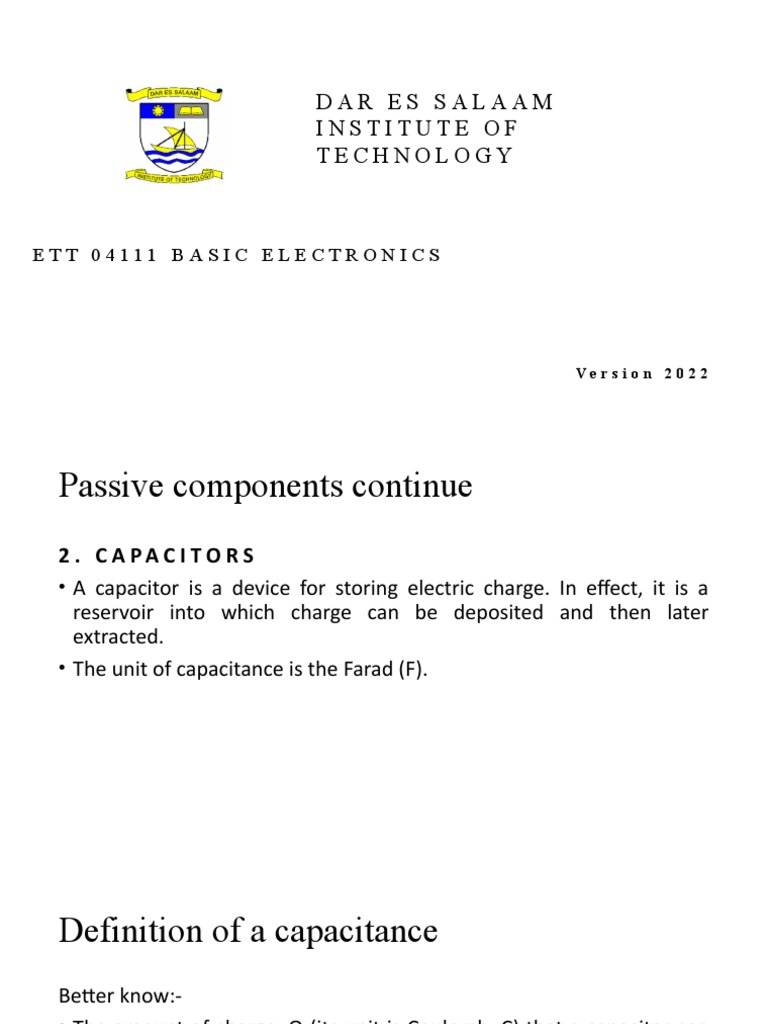 Basic Electronics Notes Capacitors Pdf Capacitor Electromagnetism