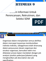 Sistem Informasi Untuk Perencanaan, Rekrutmen, Dan Seleksi SDM