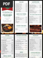 Dickey's BBQ Takeout and Delivery Menu | PDF | Barbecue | Sausage