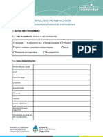 Formulario de Postulacion - Programa Nacional Producir Comunidad