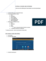 Creating A Course and Offering