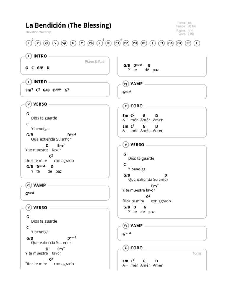 Canción de Bendición y Paz | PDF