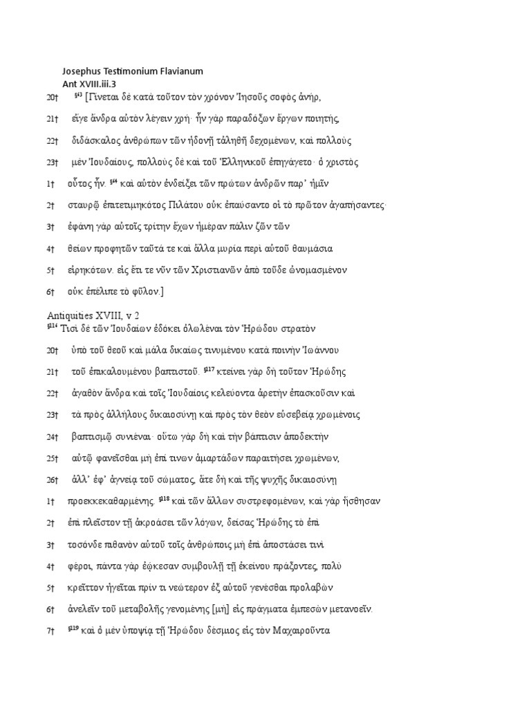 Josephus Testimonium Flavianum | PDF